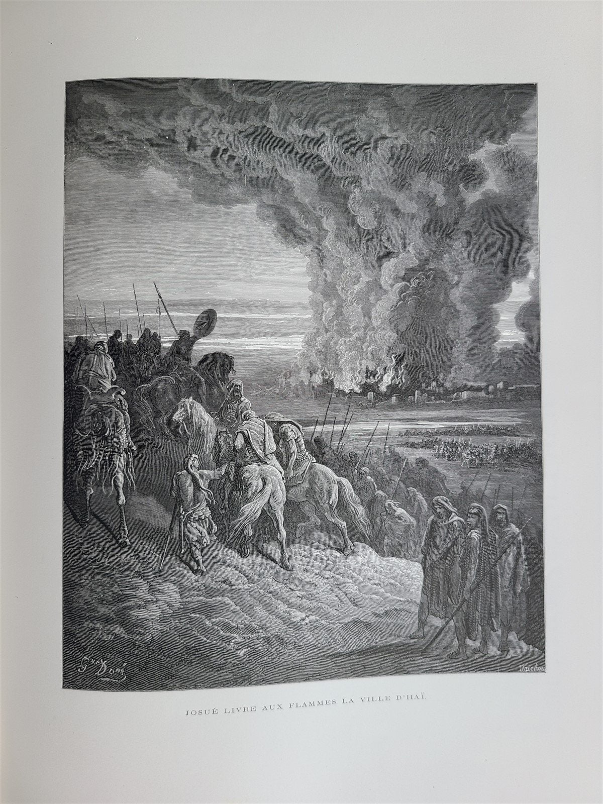 1874 BIBLE GUSTAVE DORE LLUSTRATED 2 VOLUMES MASSIVE FOLIO antique 230 plates