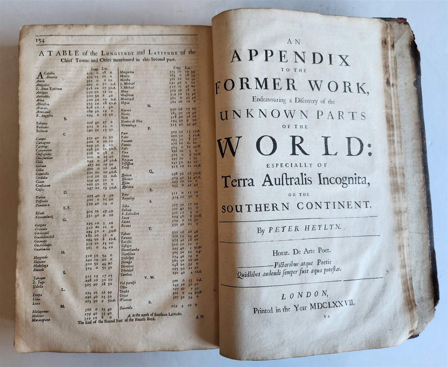 1677 COSMOGRAPHIE by PETER HEYLIN in ENGLISH antique rare ILLUSTRATED w/ MAPS