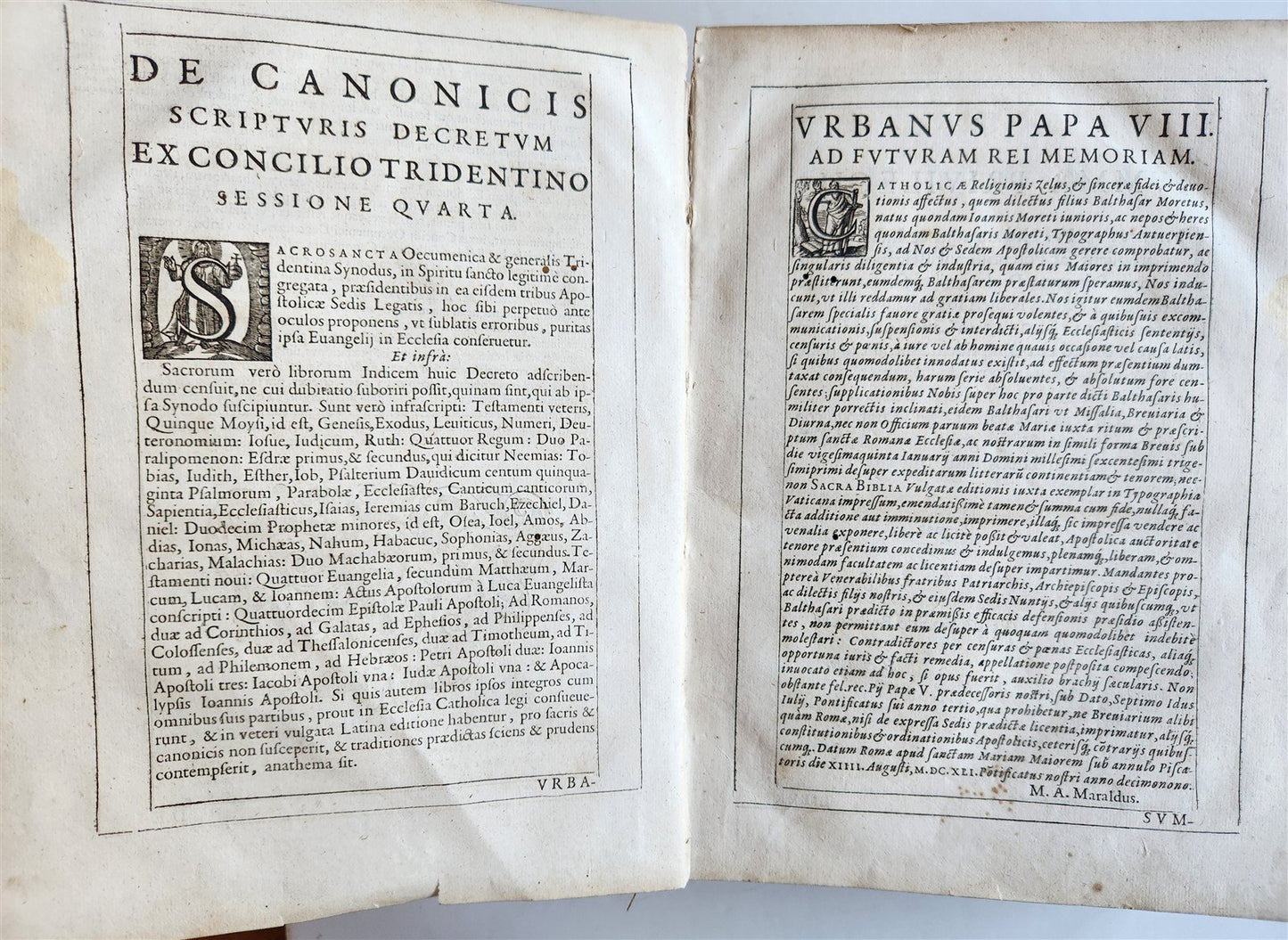 1650 BIBLE in LATIN by PLANTIN antique Old & New Testament BIBLIA SACRA 17th C.