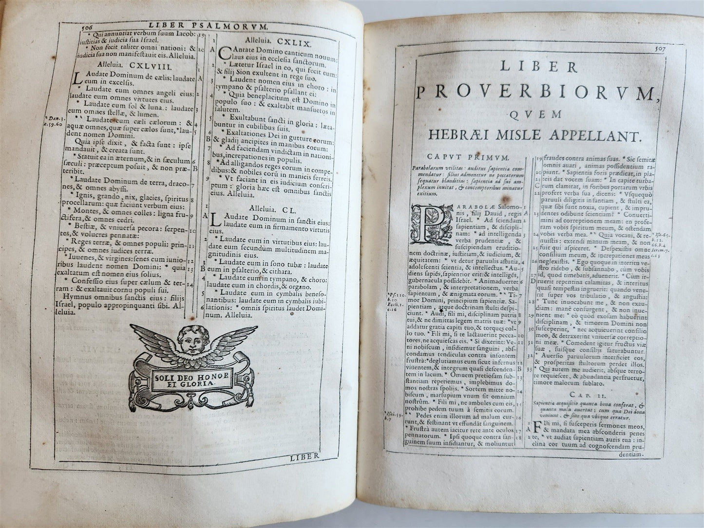 1650 BIBLE in LATIN by PLANTIN antique Old & New Testament BIBLIA SACRA 17th C.