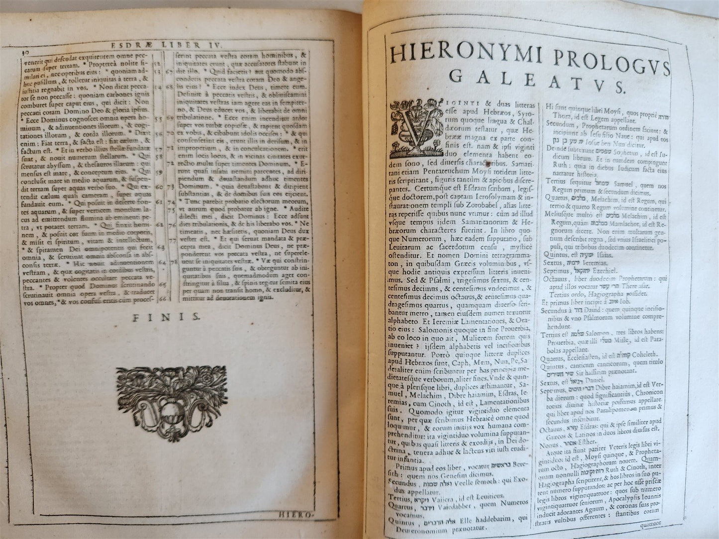 1650 BIBLE in LATIN by PLANTIN antique Old & New Testament BIBLIA SACRA 17th C.