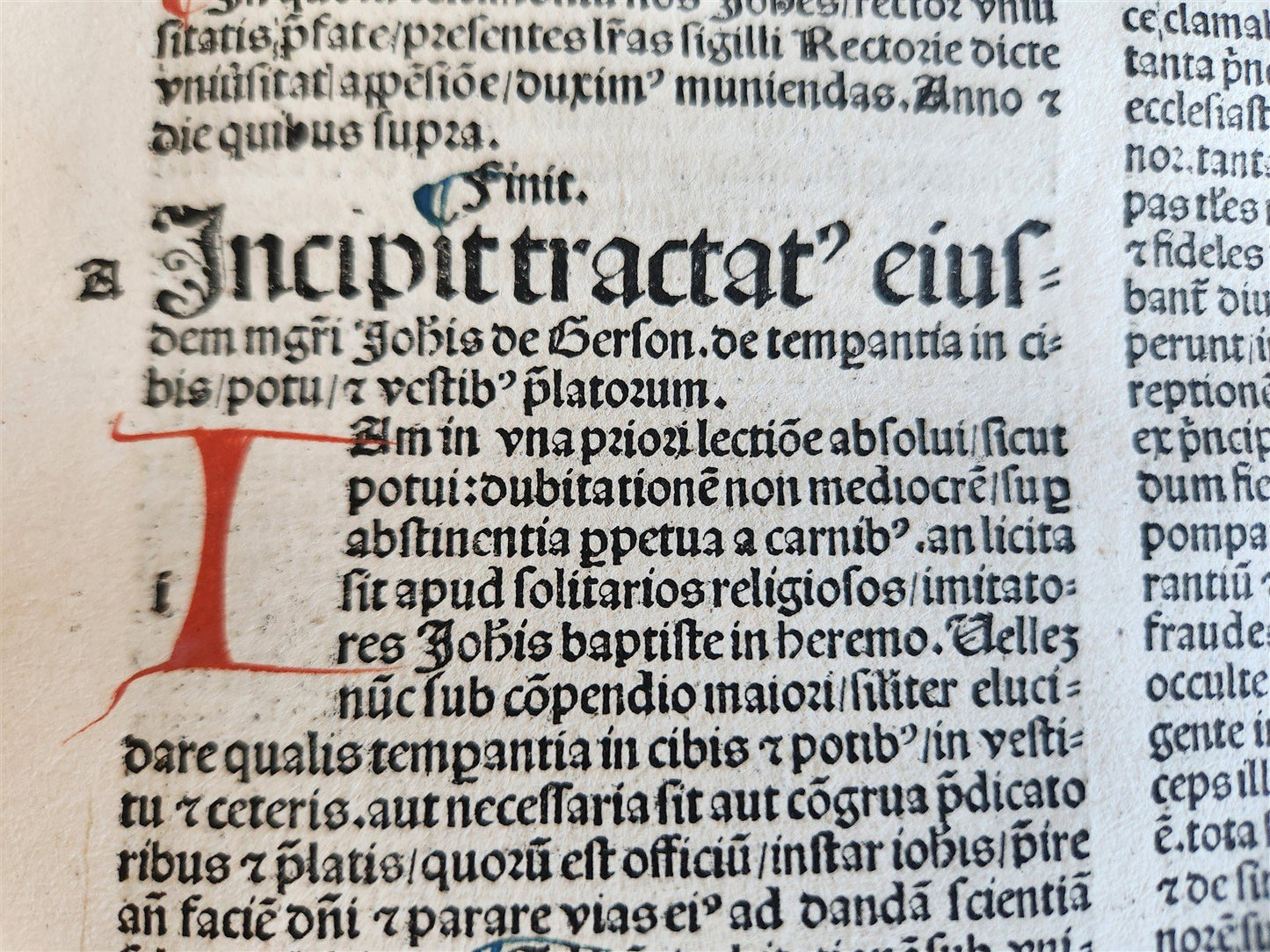 1489 INCUNABULA by JOHANNIS DE GERSON antique VELLUM BINDING OPERA MORALIA
