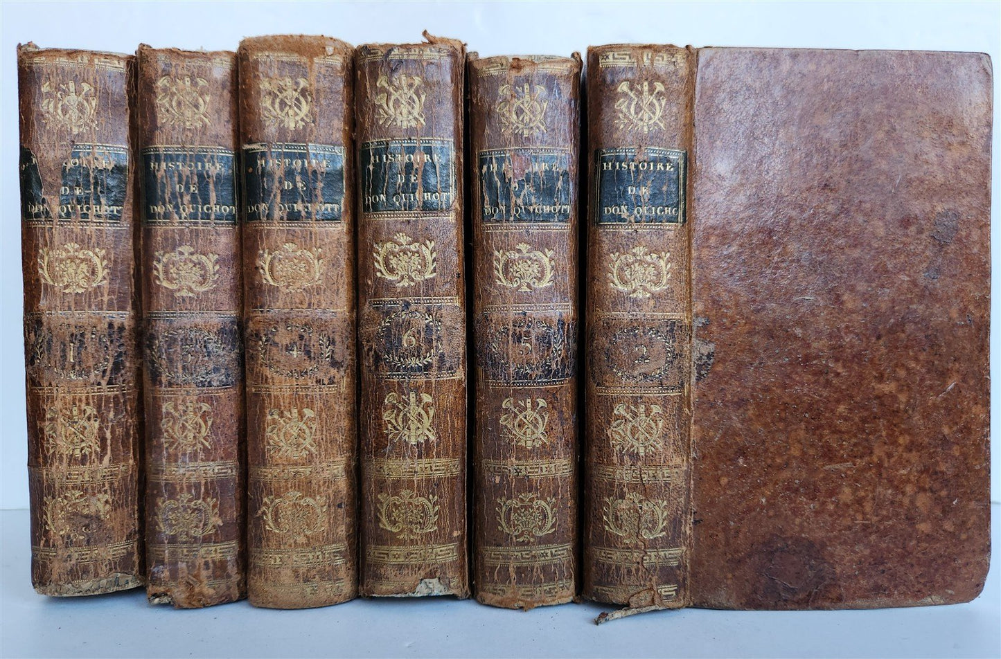 1781 DON QUIXOTTE in FRENCH 6 VOLUMES antique ILLUSTRATED DON QUICHOTTE