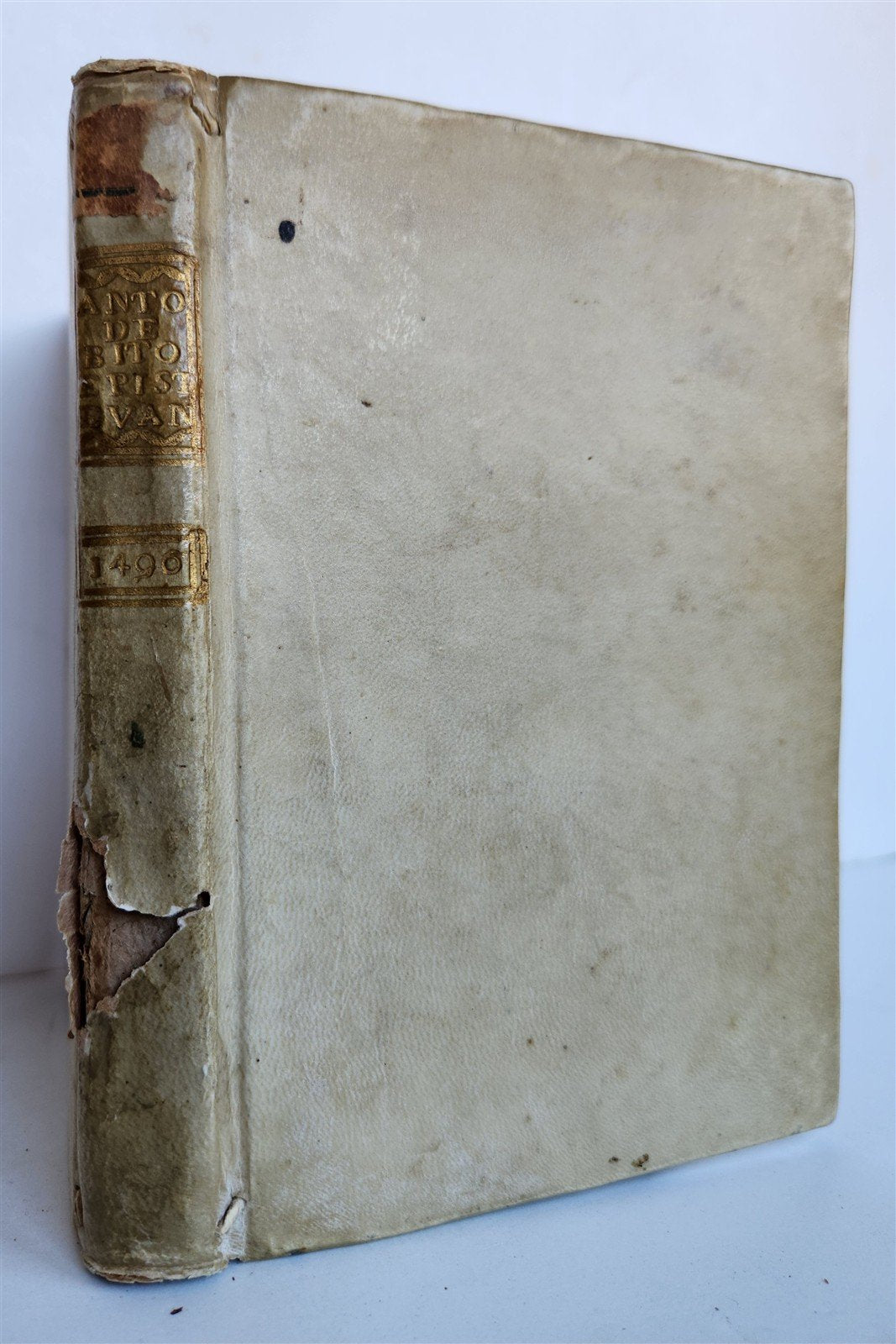 1496 INCUNABULA THEOLOGY by ANTONIUS DE BITONTO antique 15th CENTURY