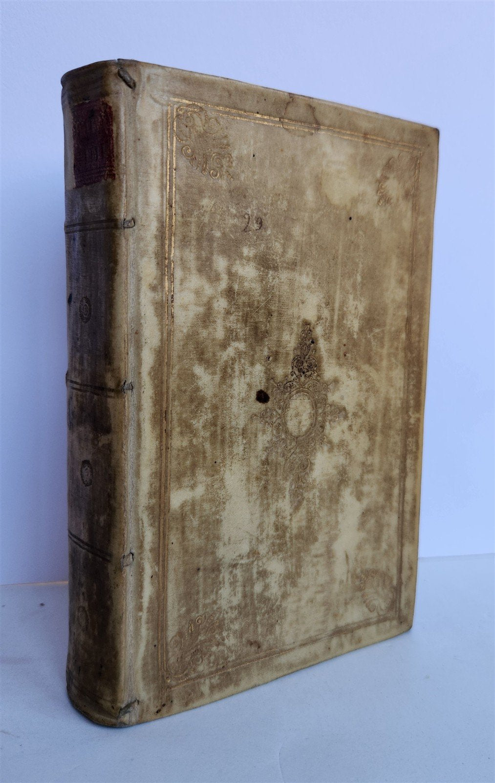 1697 MYTHOLOGY ILLUSTRATED w/ 26 ENGRAVINGS antique VELLUM BOUND