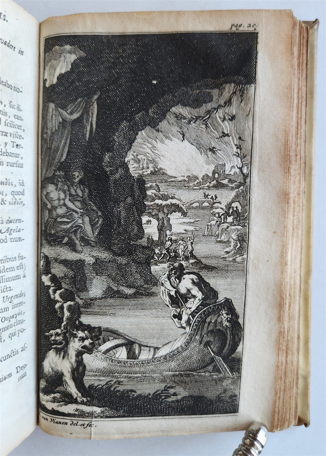 1697 MYTHOLOGY ILLUSTRATED w/ 26 ENGRAVINGS antique VELLUM BOUND