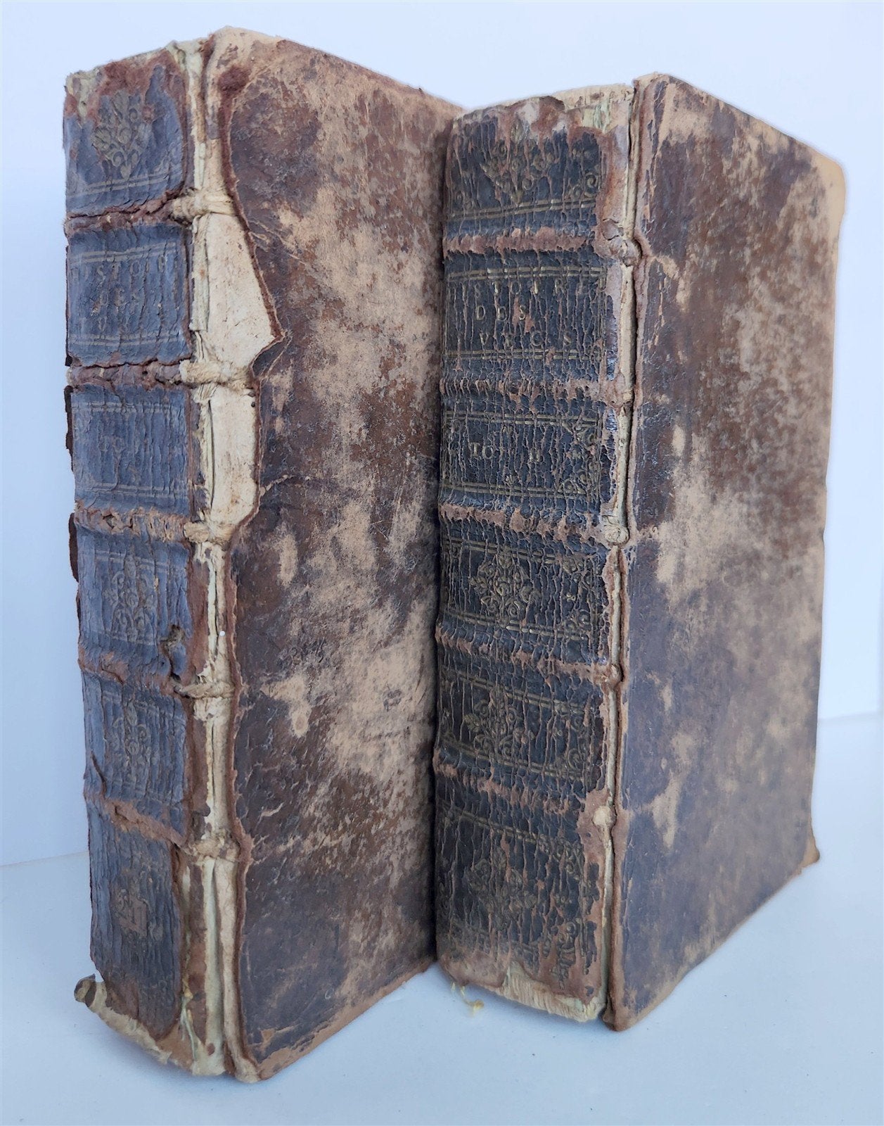 1665 HISTORY of TURKS antique ILLUSTRATED 2 VOLUMES 17th CENTURY