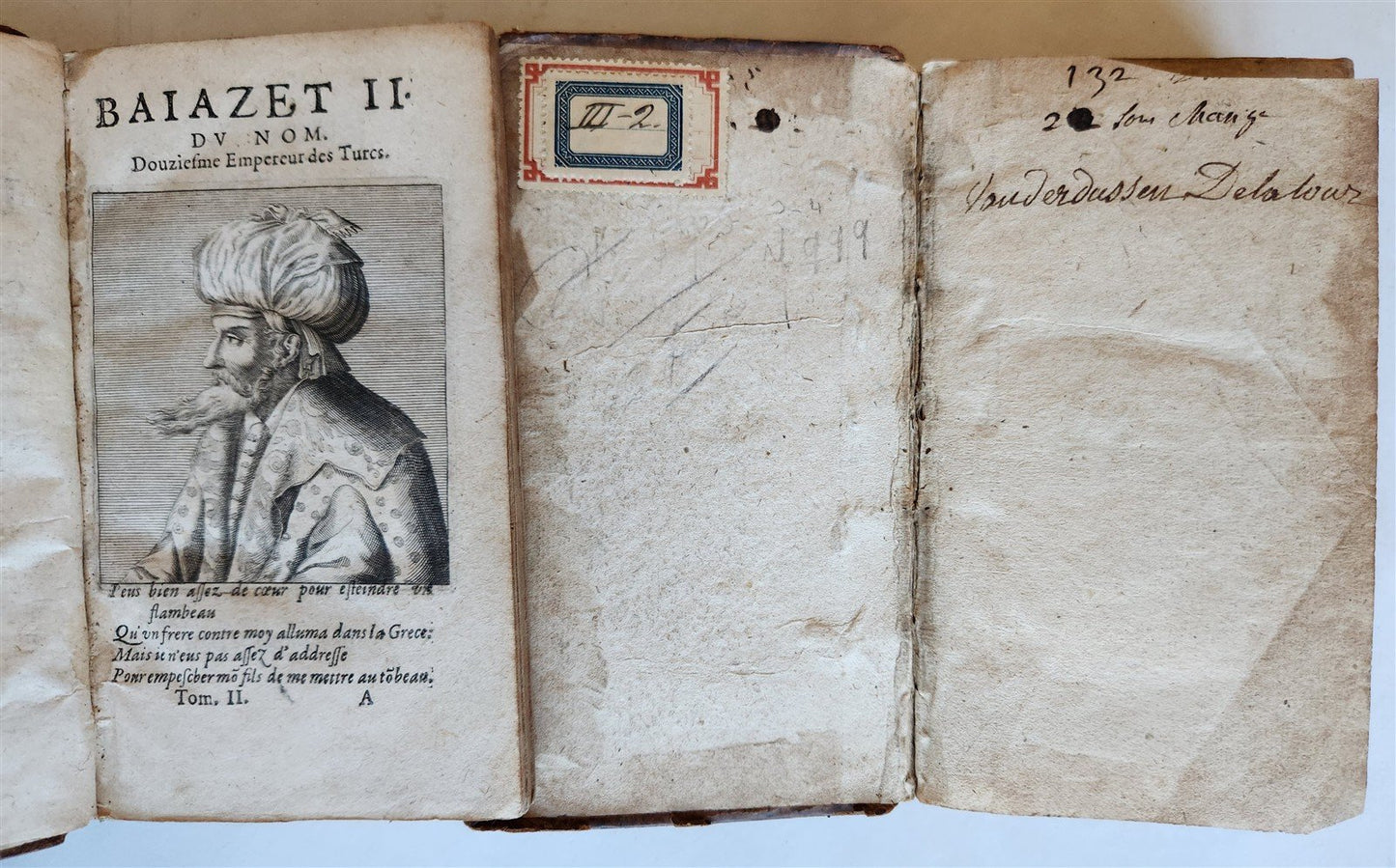 1665 HISTORY of TURKS antique ILLUSTRATED 2 VOLUMES 17th CENTURY