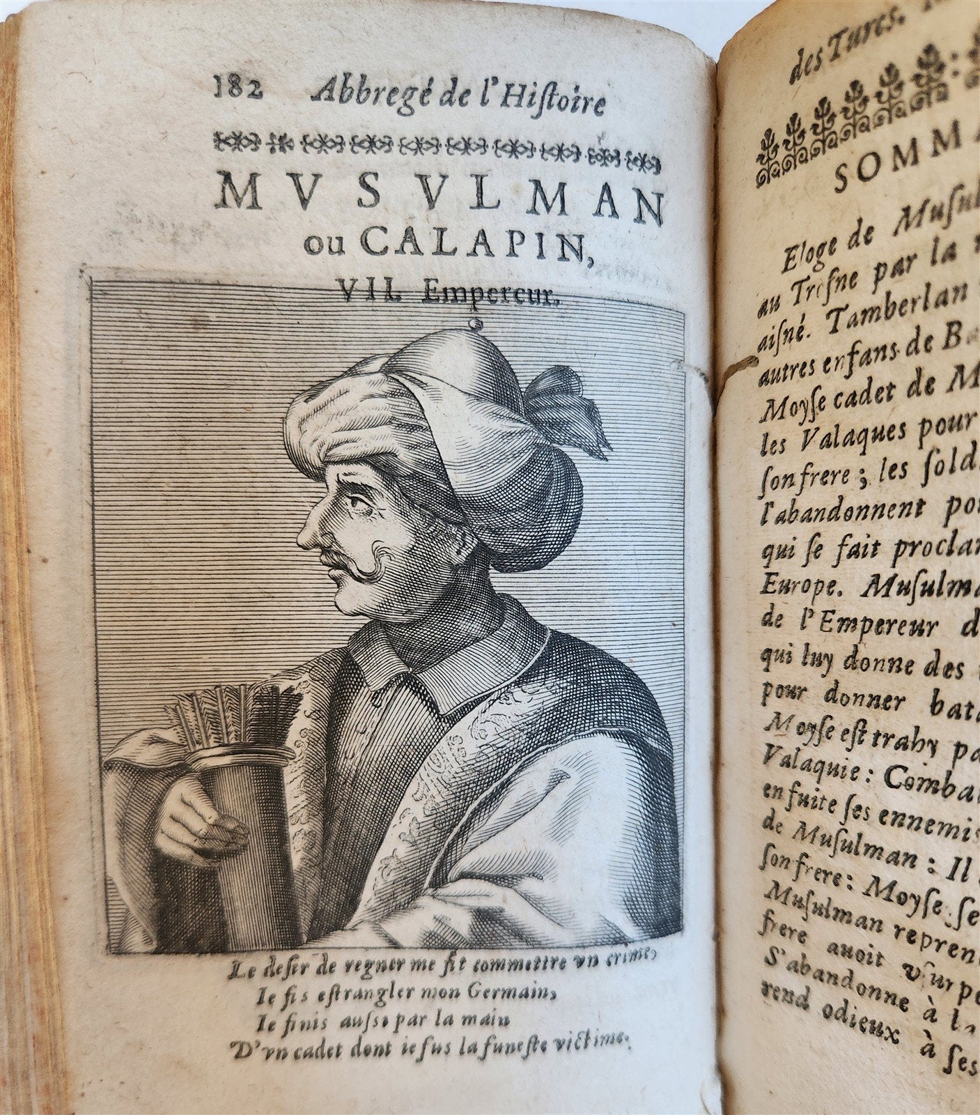 1665 HISTORY of TURKS antique ILLUSTRATED 2 VOLUMES 17th CENTURY