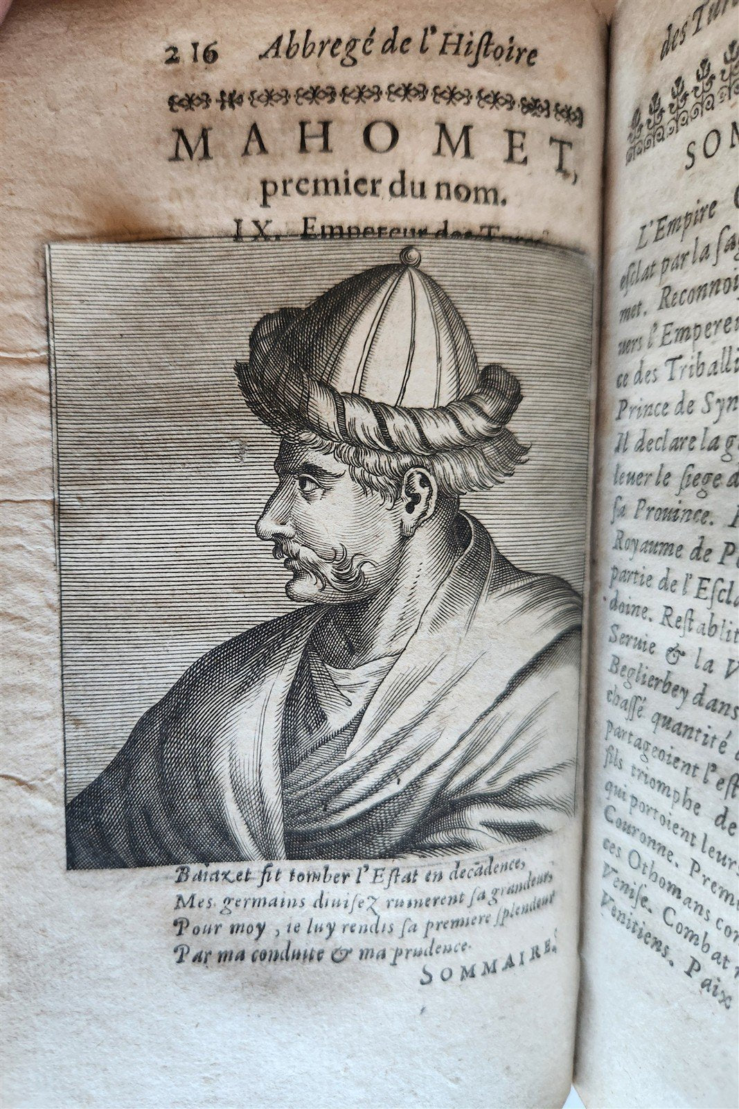 1665 HISTORY of TURKS antique ILLUSTRATED 2 VOLUMES 17th CENTURY