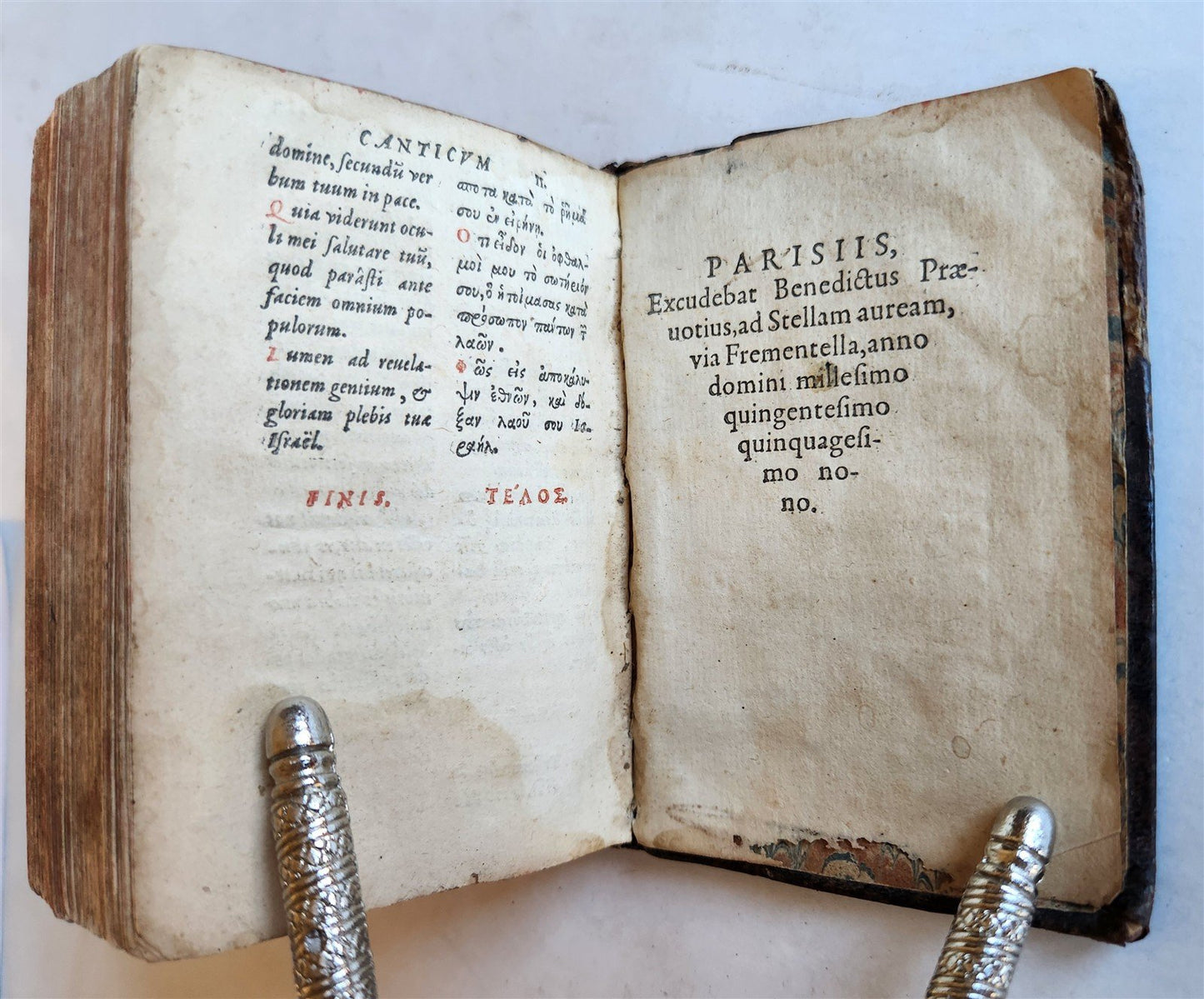 1559 PSALTER in GREEK & LATIN antique 16th CENTURY rare PSALTERIUM DAVIDICUM