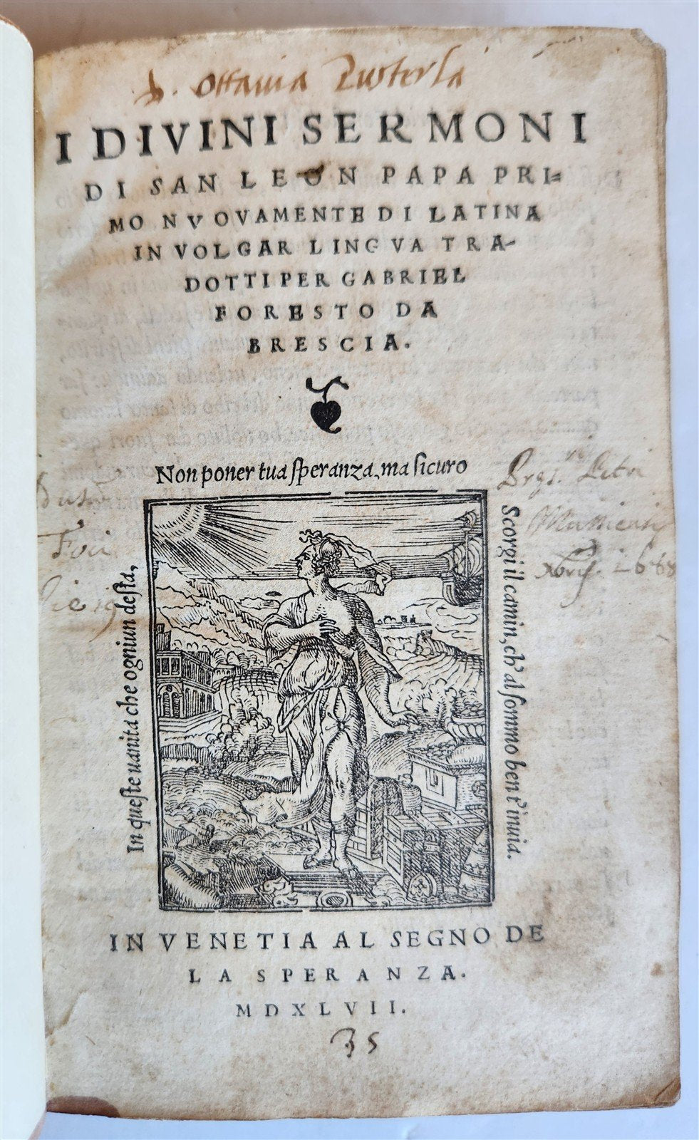 1547 SERMONS in ITALIAN antique 16th CENTURY