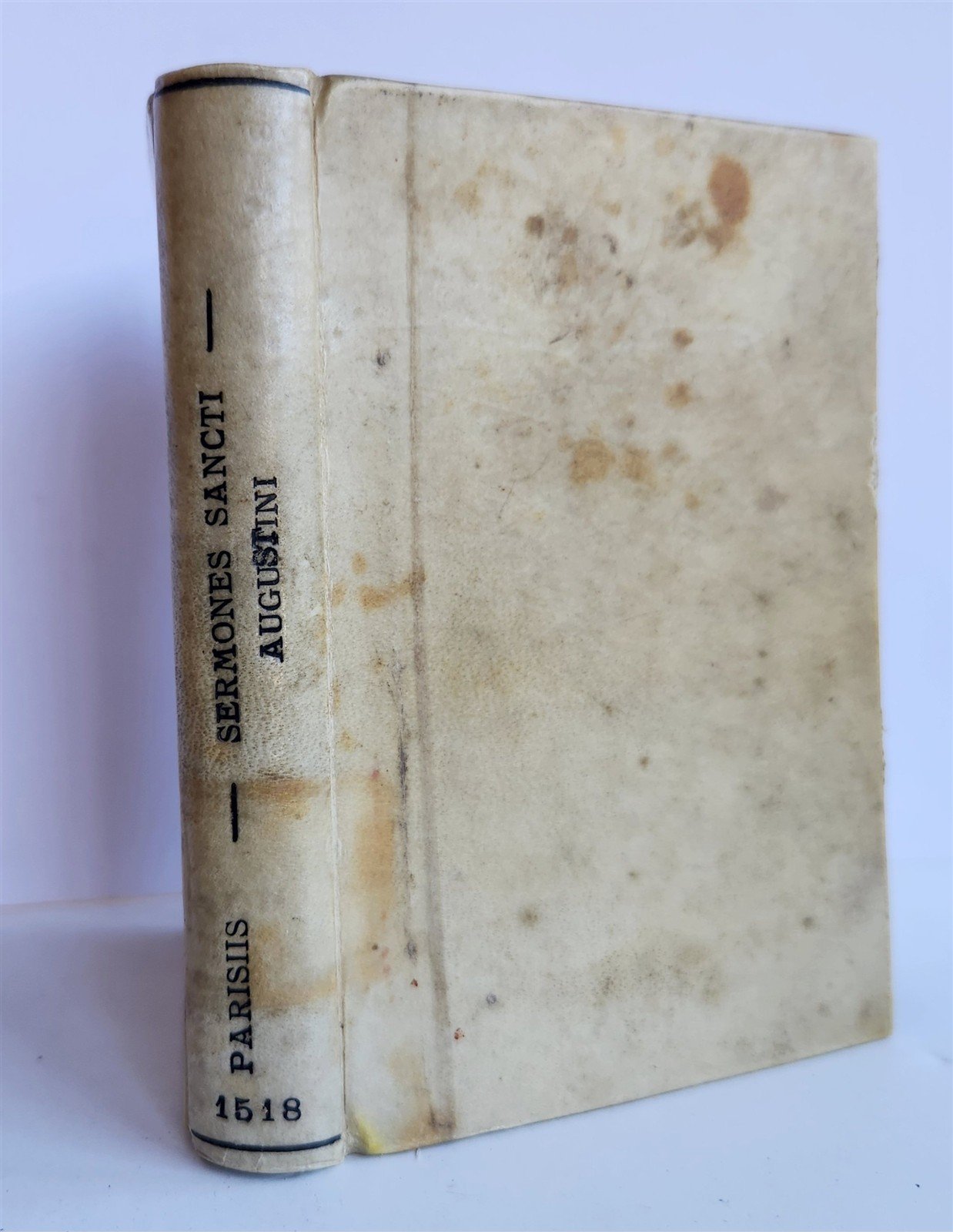 1518 POST-INCUNABULA ST.AUGUSTINE SERMONS antique 16th CENTURY vellum RARE