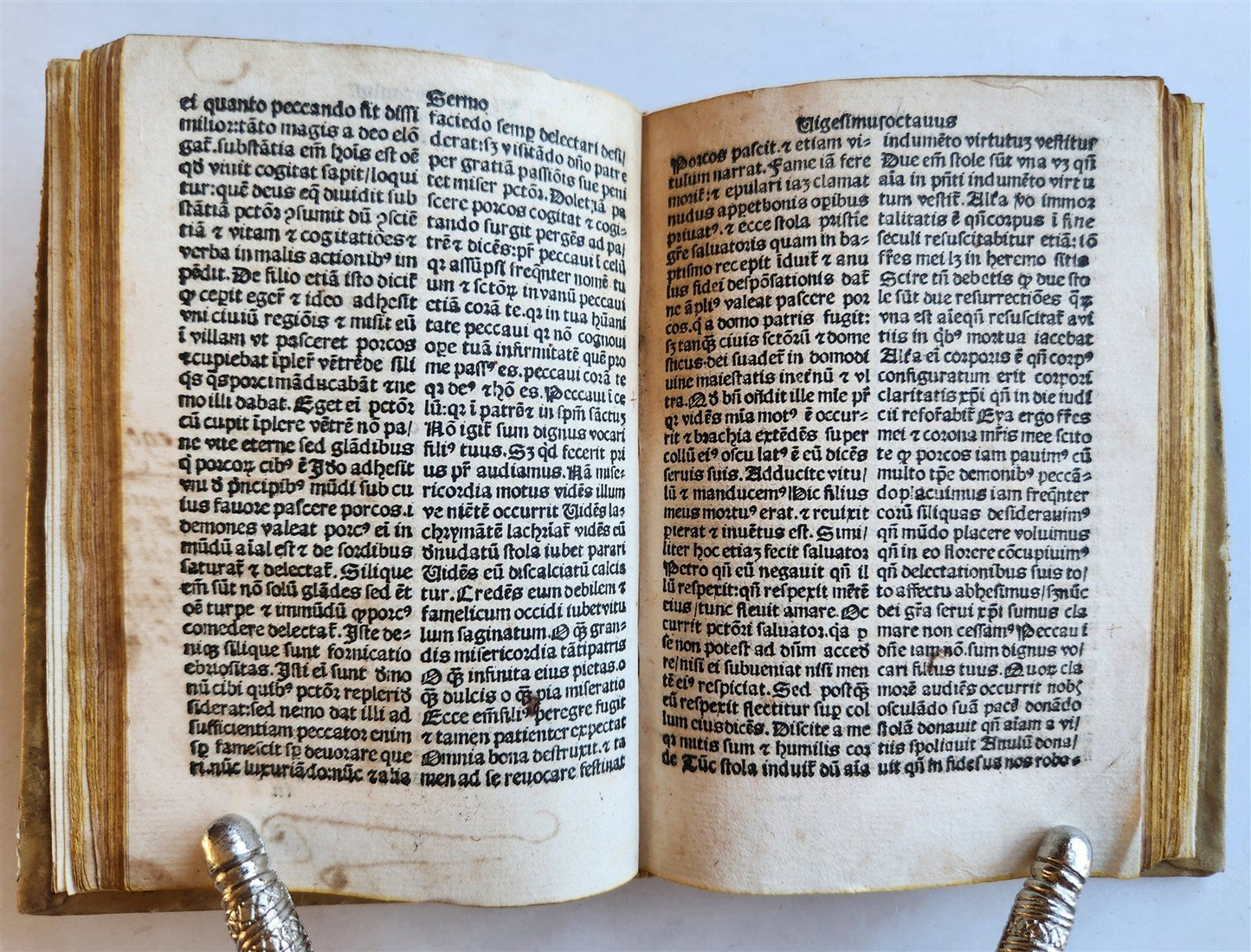 1518 POST-INCUNABULA ST.AUGUSTINE SERMONS antique 16th CENTURY vellum RARE