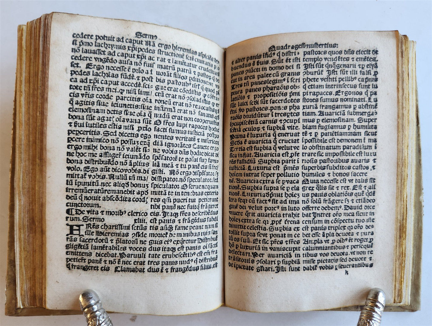 1518 POST-INCUNABULA ST.AUGUSTINE SERMONS antique 16th CENTURY vellum RARE