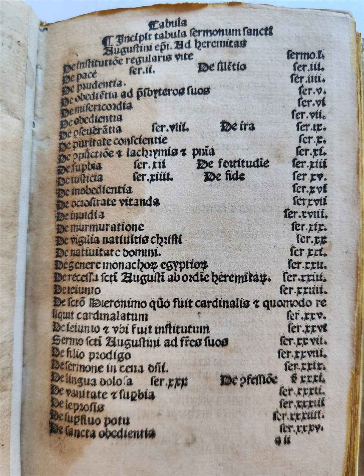 1518 POST-INCUNABULA ST.AUGUSTINE SERMONS antique 16th CENTURY vellum RARE