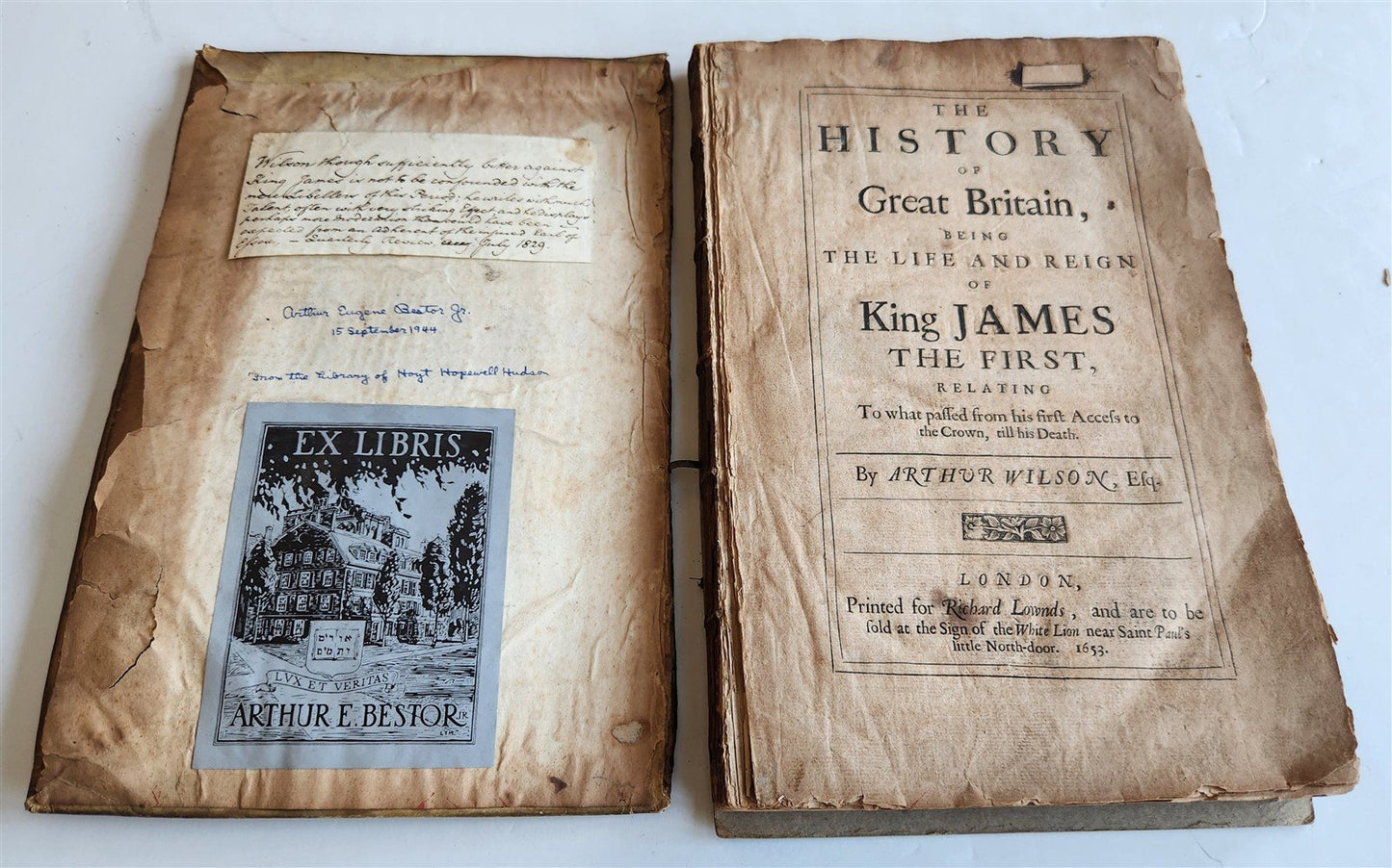 1653 HISTORY of GREAT BRITAIN LIFE of KING JAMES antique in ENGLISH
