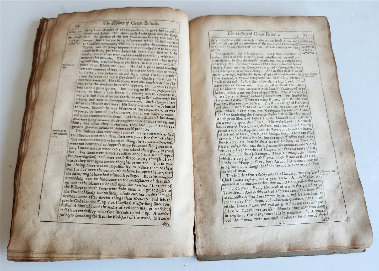 1653 HISTORY of GREAT BRITAIN LIFE of KING JAMES antique in ENGLISH