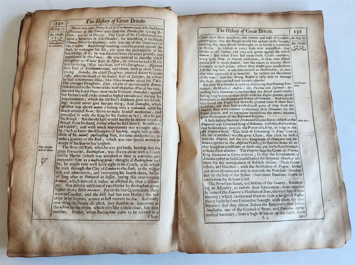 1653 HISTORY of GREAT BRITAIN LIFE of KING JAMES antique in ENGLISH