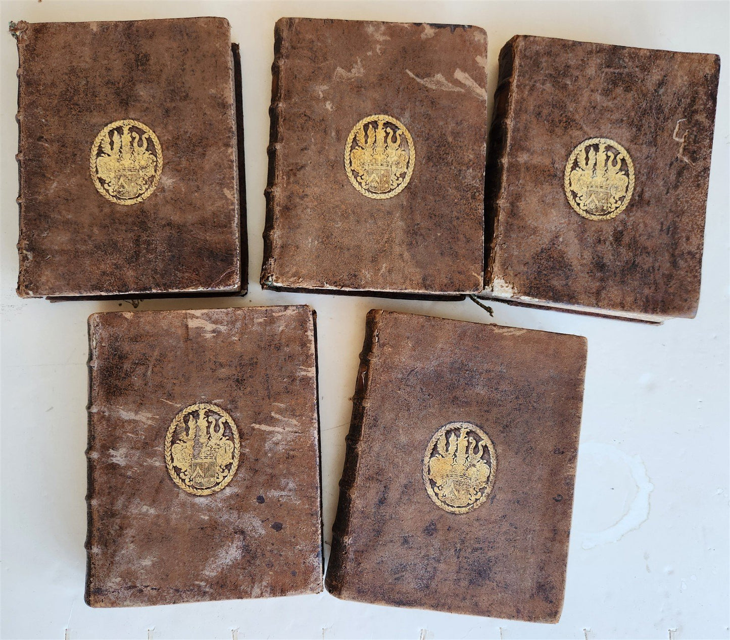 1714 ROMAN HISTORY by LIVY in LATIN antique 5 VOLUMES illustrated w/ map
