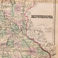 1870s LOT of 4 antique MAPS AMERICANA Indiana Minnesota New York Massachusets