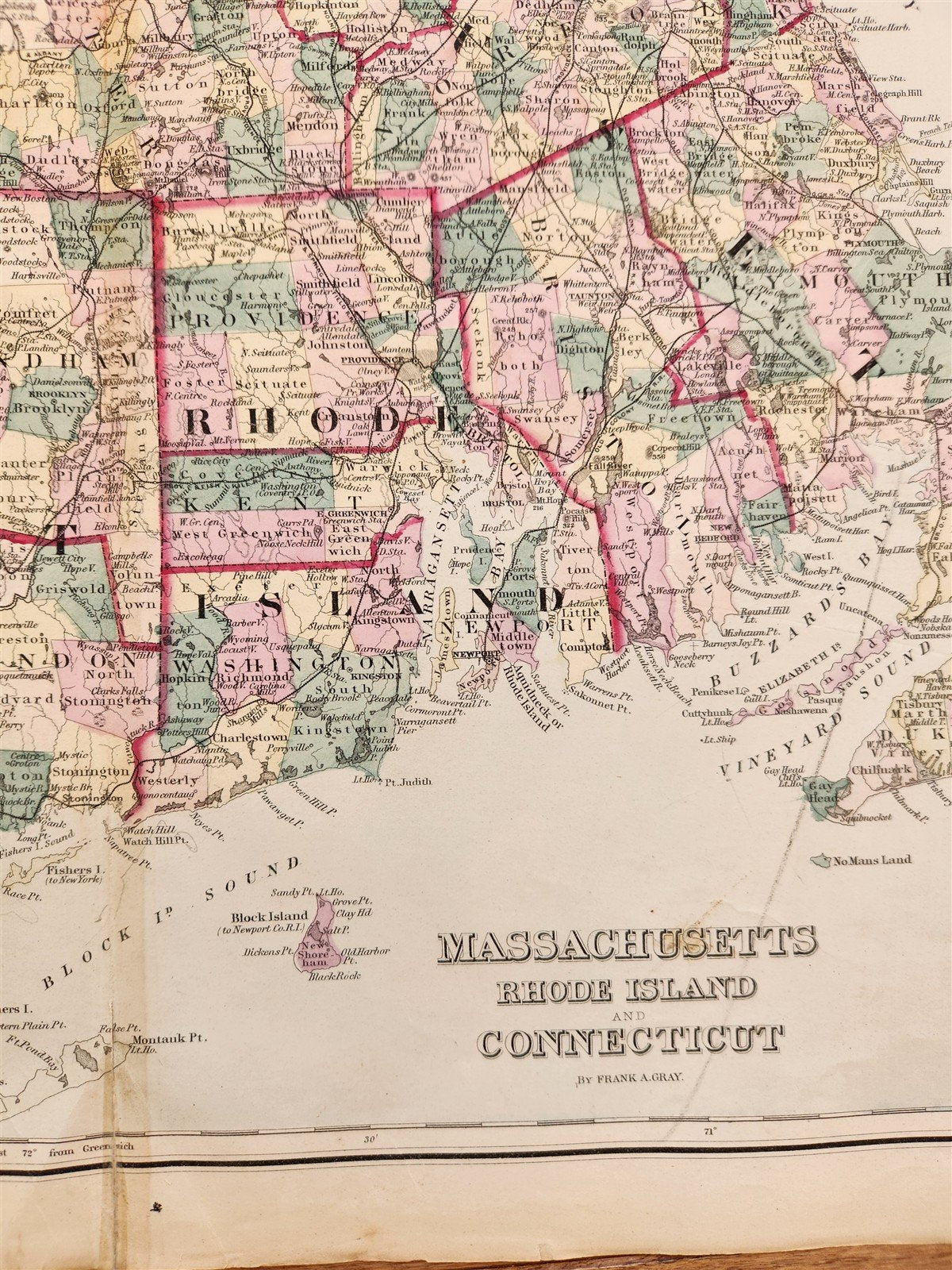 1870s LOT of 4 antique MAPS AMERICANA Indiana Minnesota New York Massachusets
