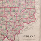 1870s LOT of 4 antique MAPS AMERICANA Indiana Minnesota New York Massachusets