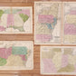 1840s LOT of 5 antique MAPS AMERICANA