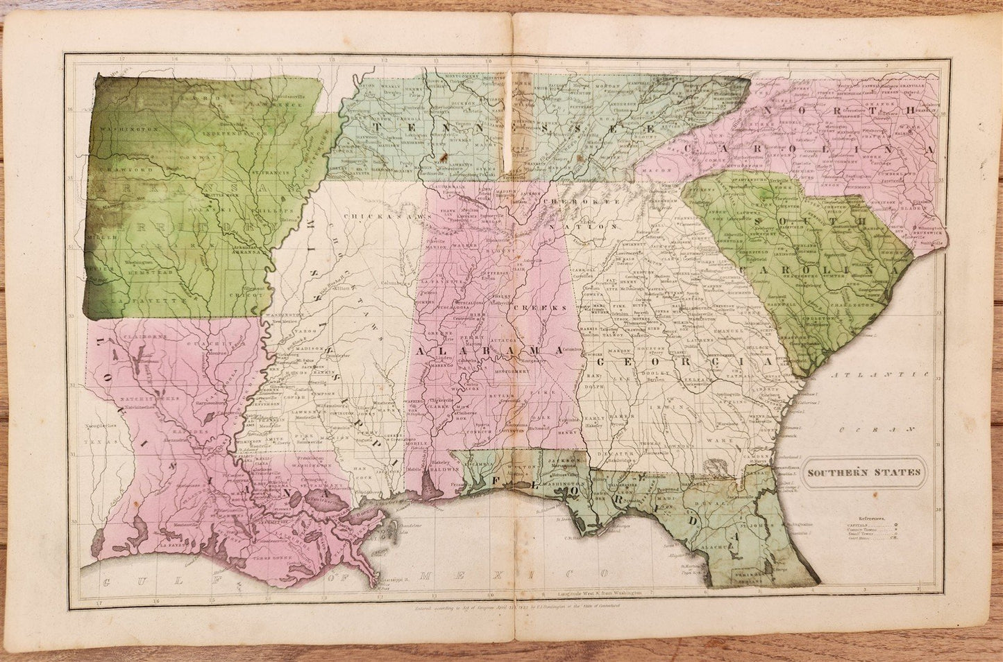 1840s LOT of 5 antique MAPS AMERICANA