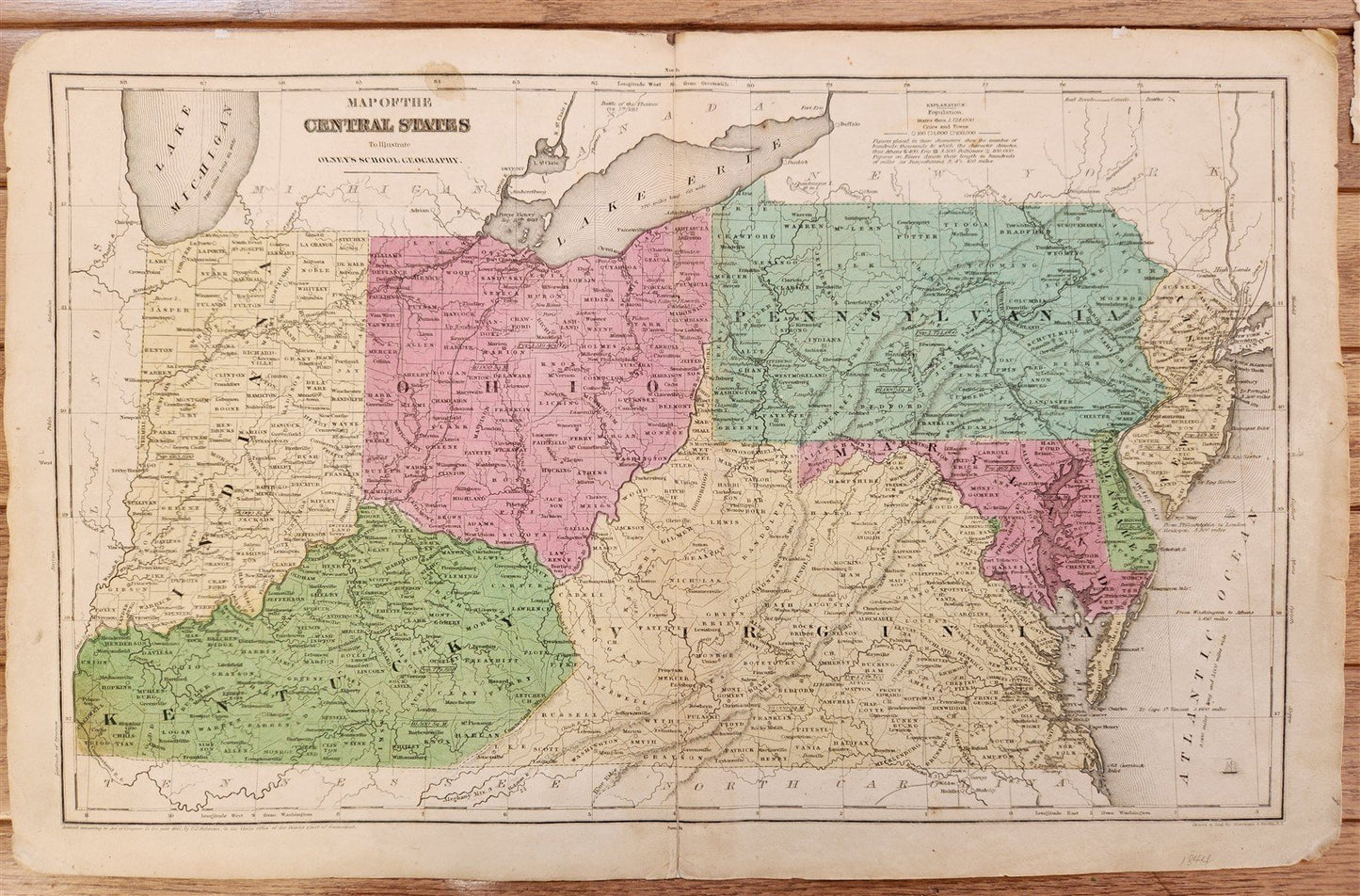 1840s LOT of 5 antique MAPS AMERICANA
