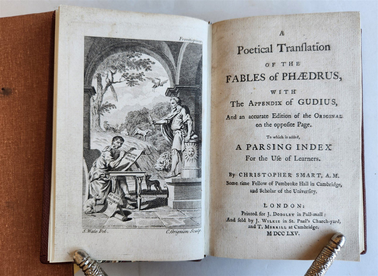 1765 Poetical Translation of Fables of Phaedrus ANTIQUE by C.Smart in ENGLISH