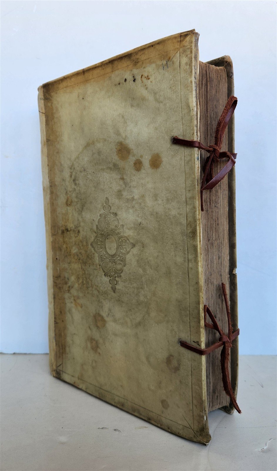 1671 HISTORY of MARTYRS antique ILLUSTRATED FOLIO in DUTCH vellum binding