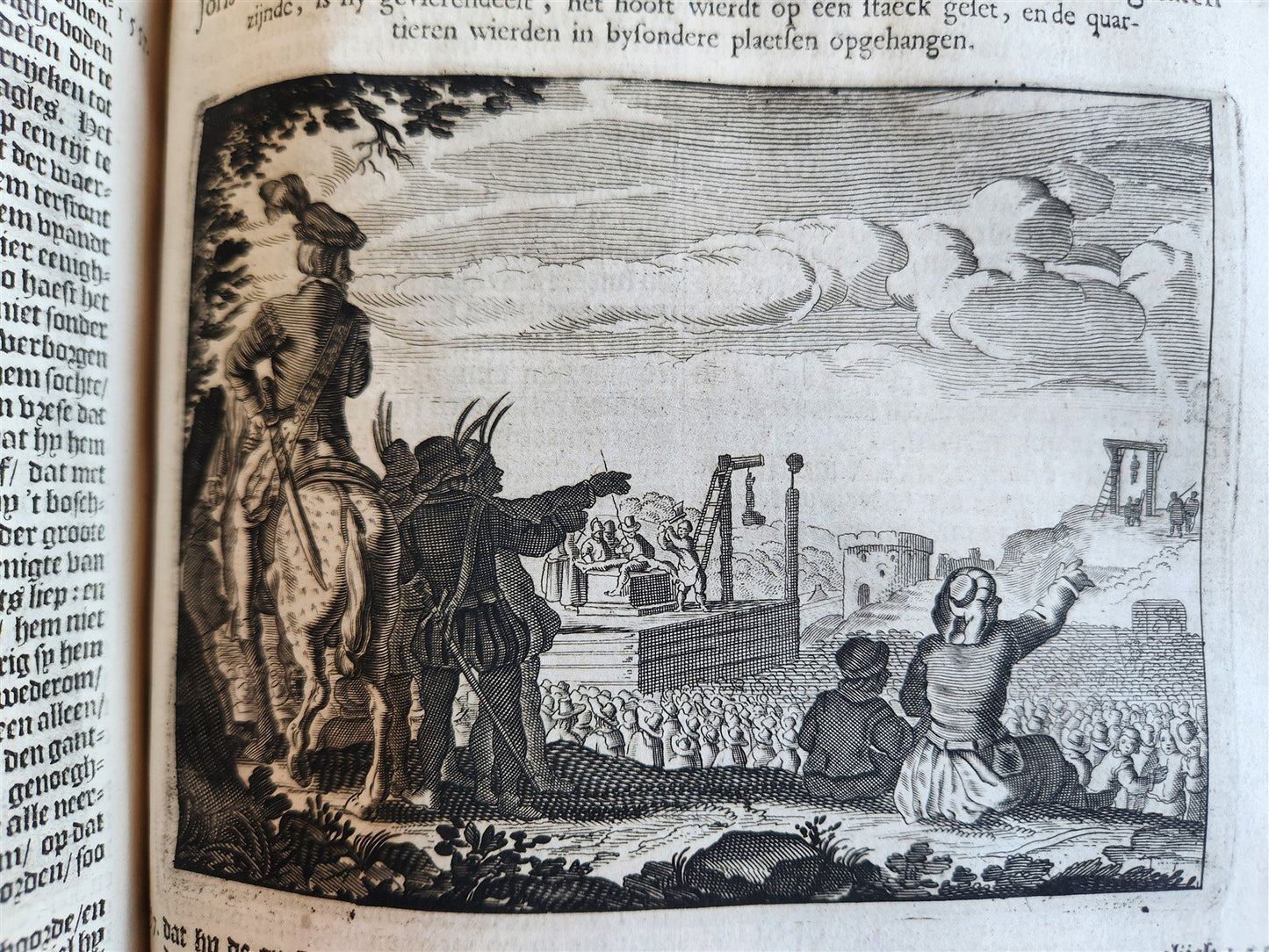 1671 HISTORY of MARTYRS antique ILLUSTRATED FOLIO in DUTCH vellum binding