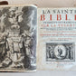 1700 BIBLE in FRENCH 3 VOLUMES antique ILLUSTRATED w/ MAP La Sainte Bible