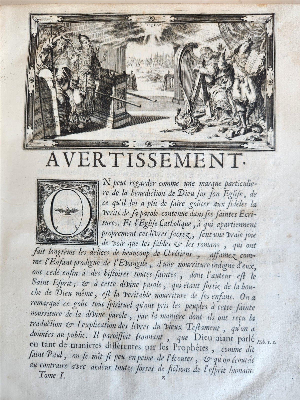 1700 BIBLE in FRENCH 3 VOLUMES antique ILLUSTRATED w/ MAP La Sainte Bible