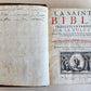 1700 BIBLE in FRENCH 3 VOLUMES antique ILLUSTRATED w/ MAP La Sainte Bible