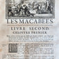 1700 BIBLE in FRENCH 3 VOLUMES antique ILLUSTRATED w/ MAP La Sainte Bible