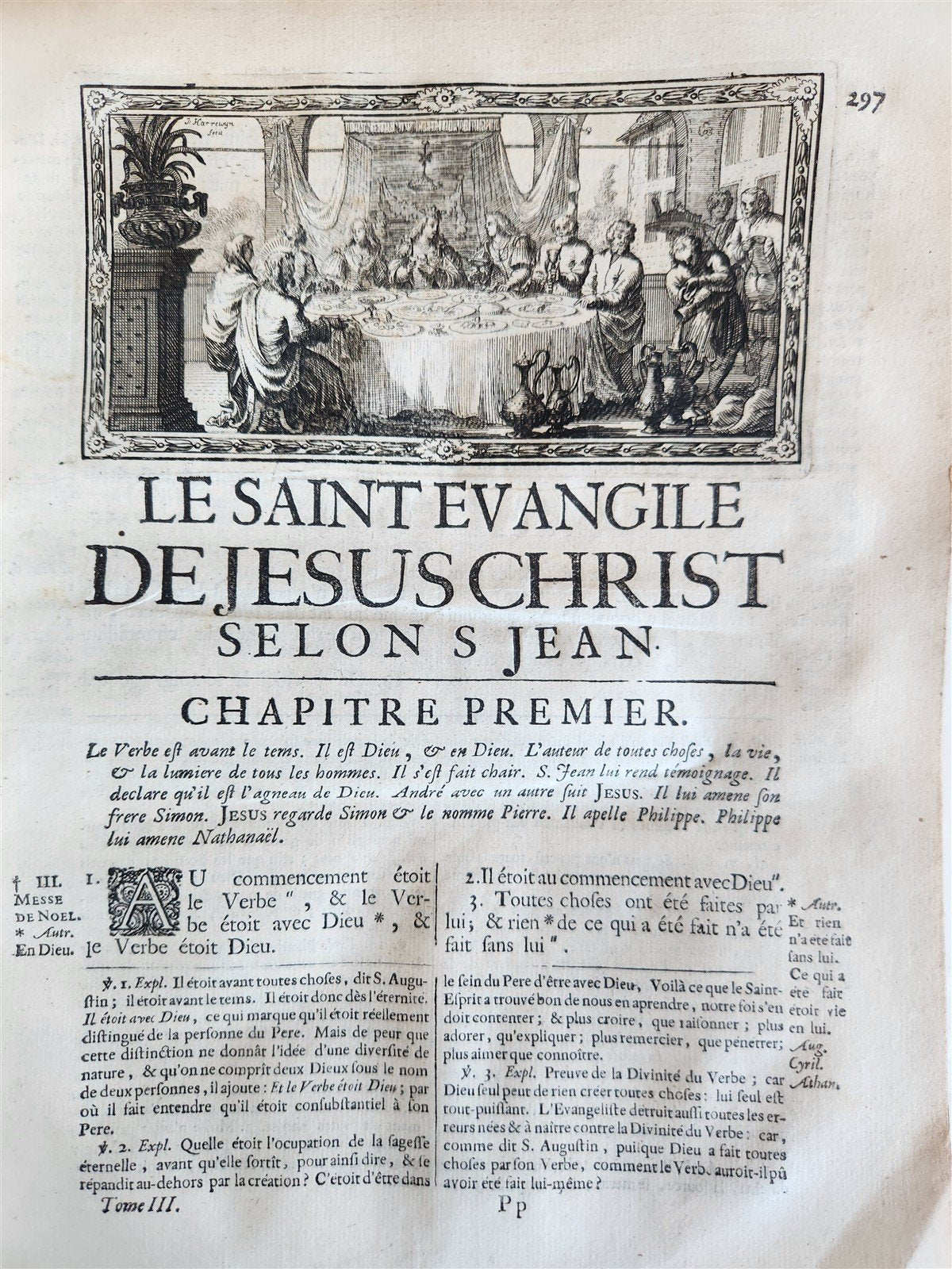 1700 BIBLE in FRENCH 3 VOLUMES antique ILLUSTRATED w/ MAP La Sainte Bible