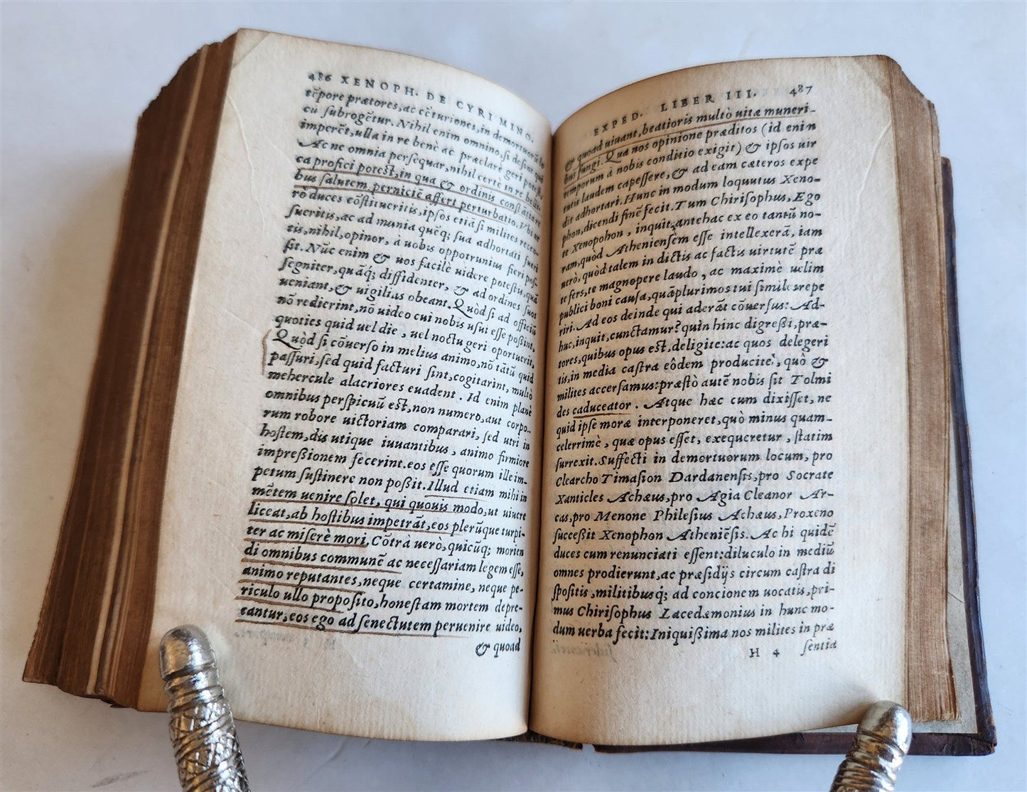 1551 XENOPHON Atheniensis OPERA Griphius press antique 16th C. original binding