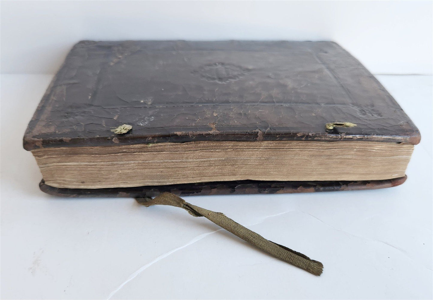 1550 LAW BOOK by Bartholomei Cipolla antique 16th C. original binding