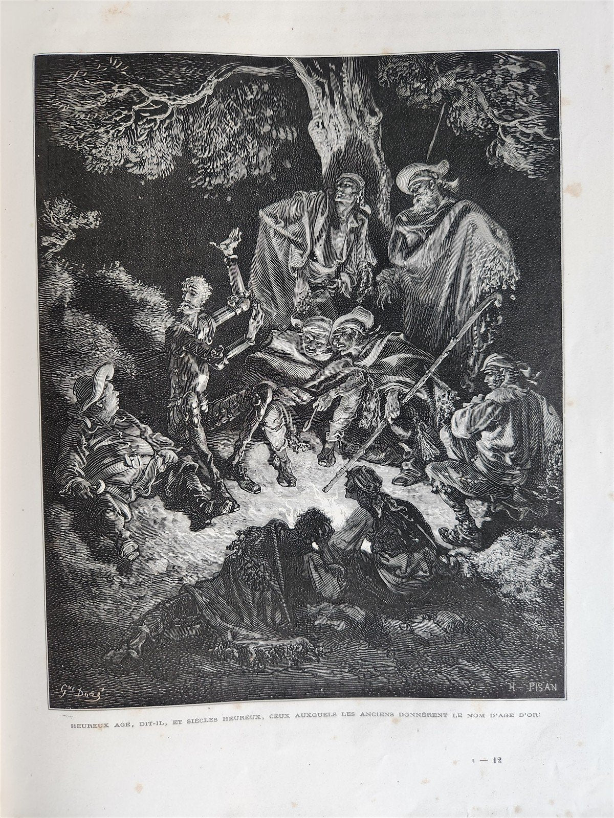 1869 DON QUIXOTE by CERVANTES illustrated by GUSTAVE DORE antique 2 FOLIO VOLS.