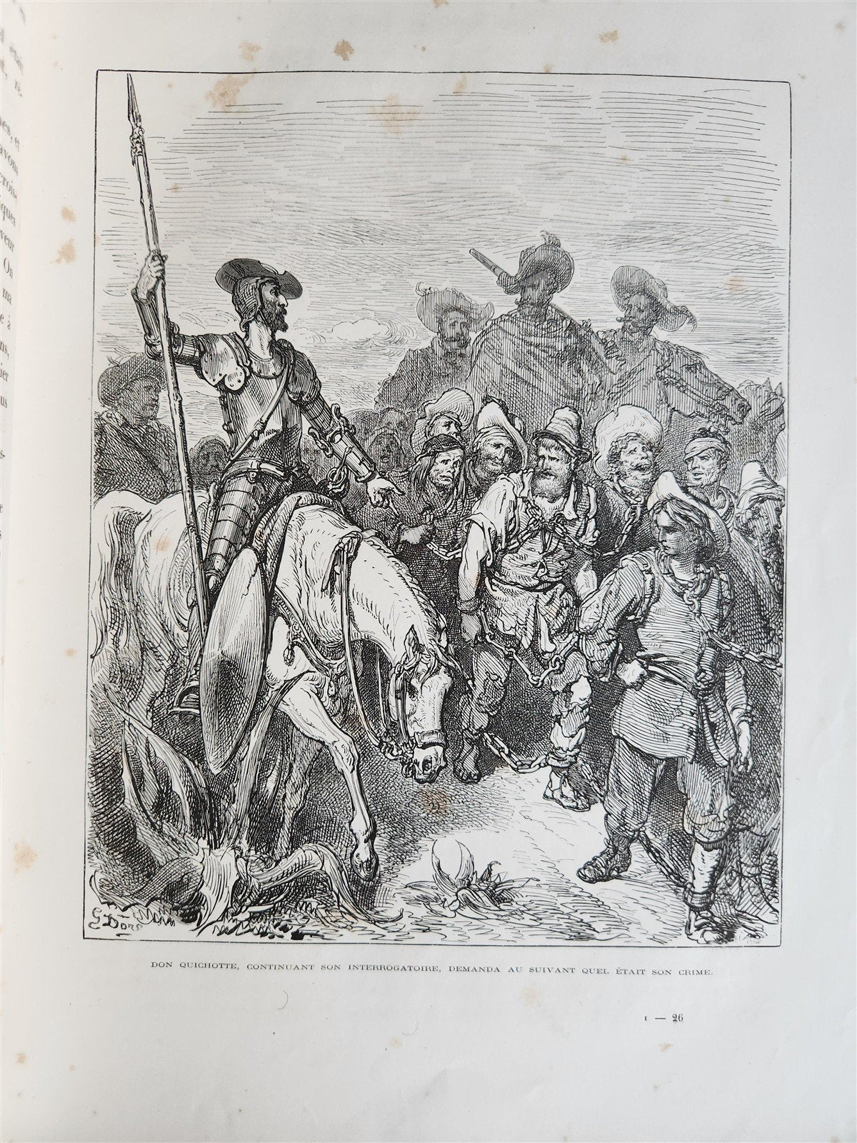 1869 DON QUIXOTE by CERVANTES illustrated by GUSTAVE DORE antique 2 FOLIO VOLS.