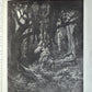 1869 DON QUIXOTE by CERVANTES illustrated by GUSTAVE DORE antique 2 FOLIO VOLS.