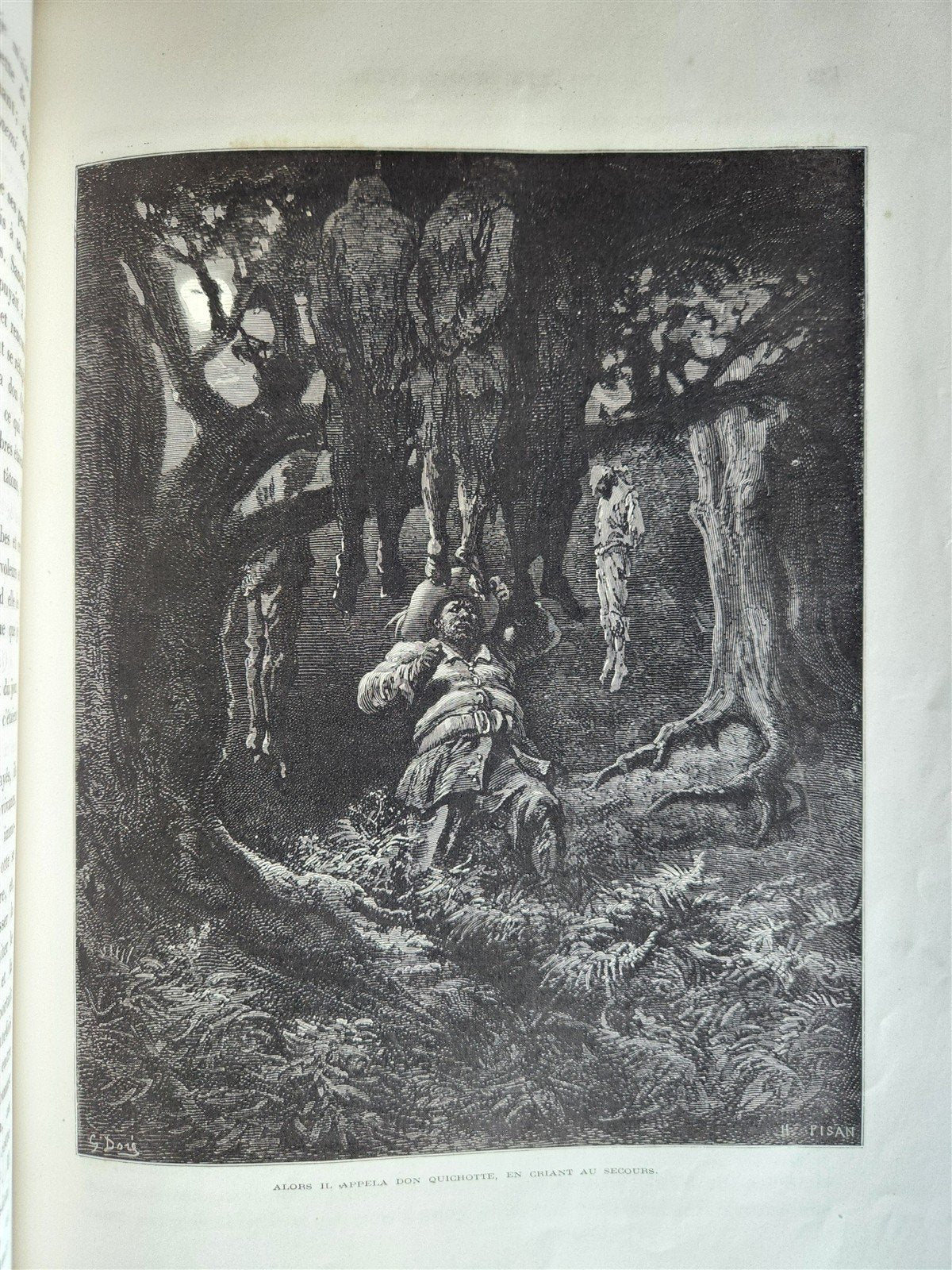 1869 DON QUIXOTE by CERVANTES illustrated by GUSTAVE DORE antique 2 FOLIO VOLS.