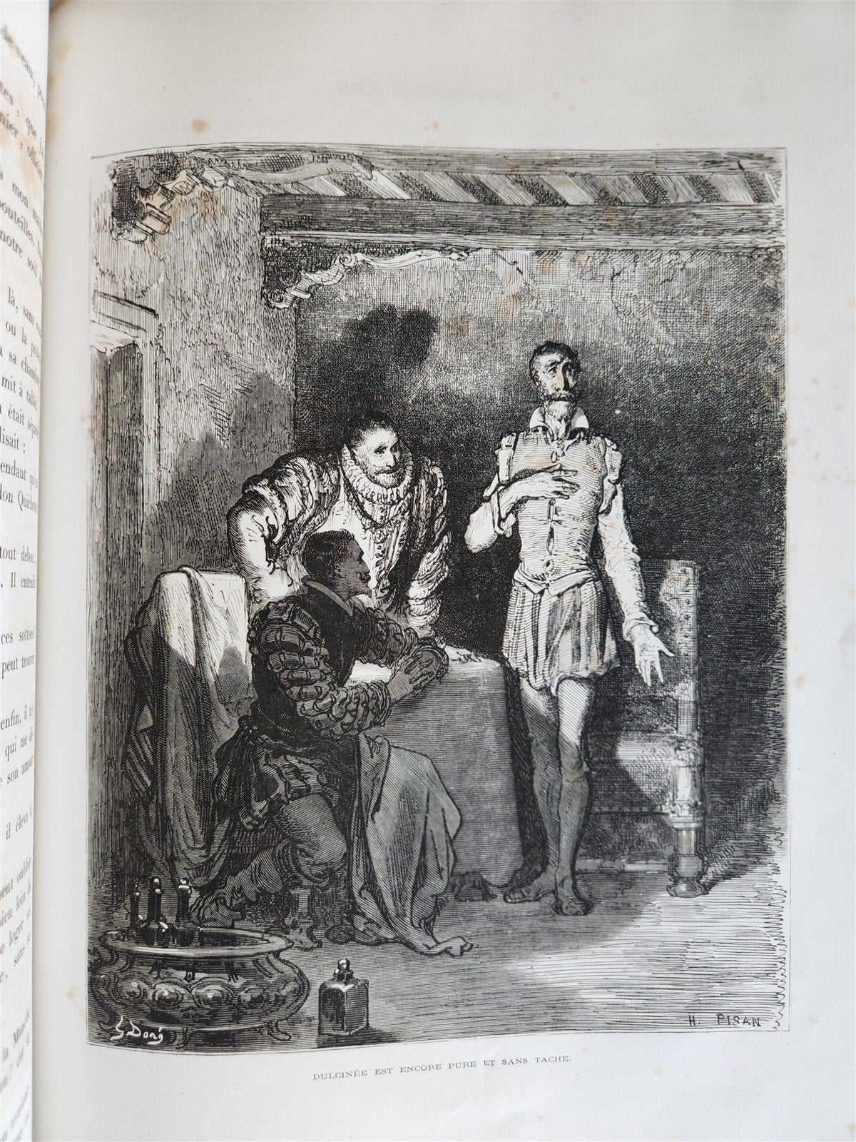 1869 DON QUIXOTE by CERVANTES illustrated by GUSTAVE DORE antique 2 FOLIO VOLS.