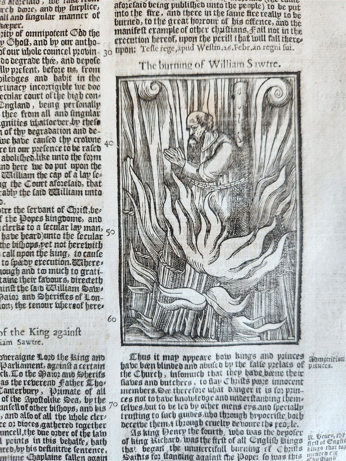 1641 BOOK of MARTYRS by JOHN FOXE antique ILLUSTRATED FOLIO Actes And Monuments