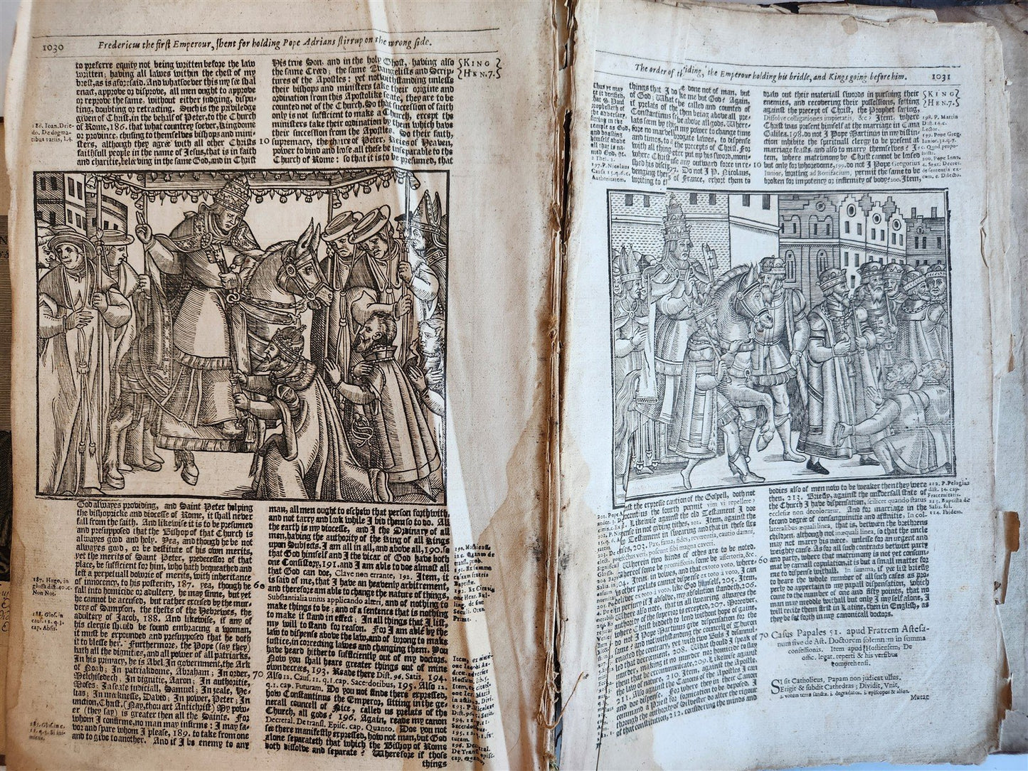 1641 BOOK of MARTYRS by JOHN FOXE antique ILLUSTRATED FOLIO Actes And Monuments