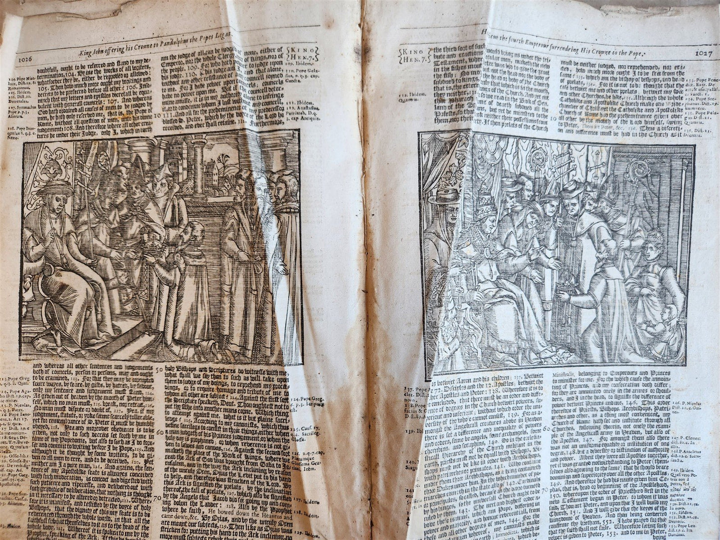1641 BOOK of MARTYRS by JOHN FOXE antique ILLUSTRATED FOLIO Actes And Monuments