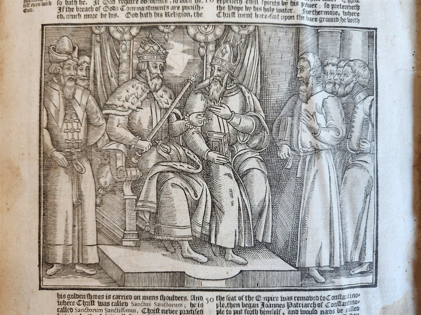 1641 BOOK of MARTYRS by JOHN FOXE antique ILLUSTRATED FOLIO Actes And Monuments