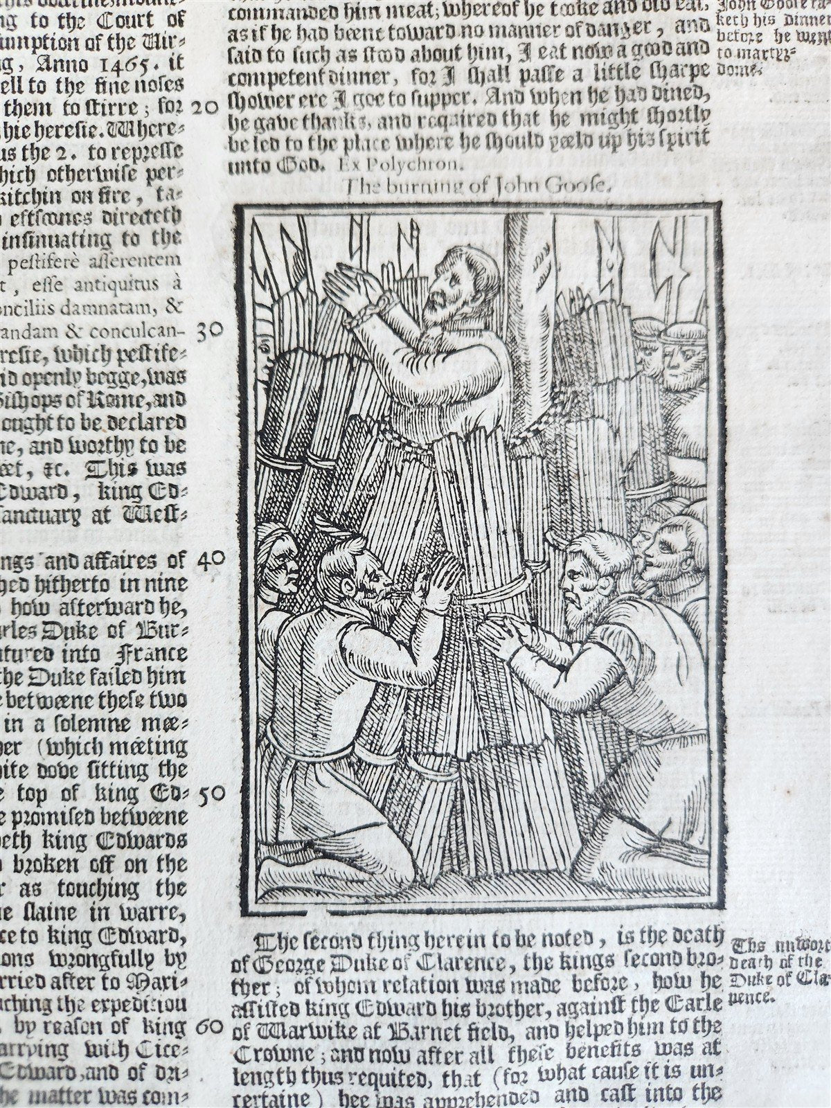 1641 BOOK of MARTYRS by JOHN FOXE antique ILLUSTRATED FOLIO Actes And Monuments